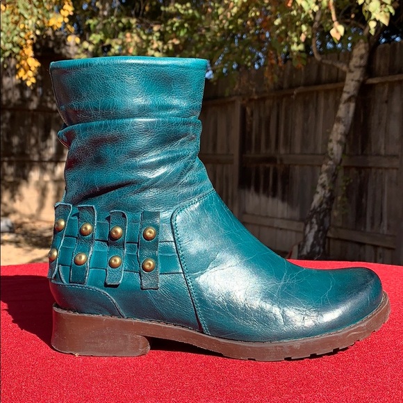 Jafa Shoes - Jafa 2160 Teal Ankle Boots Size 37